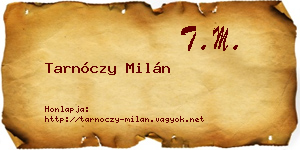 Tarnóczy Milán névjegykártya